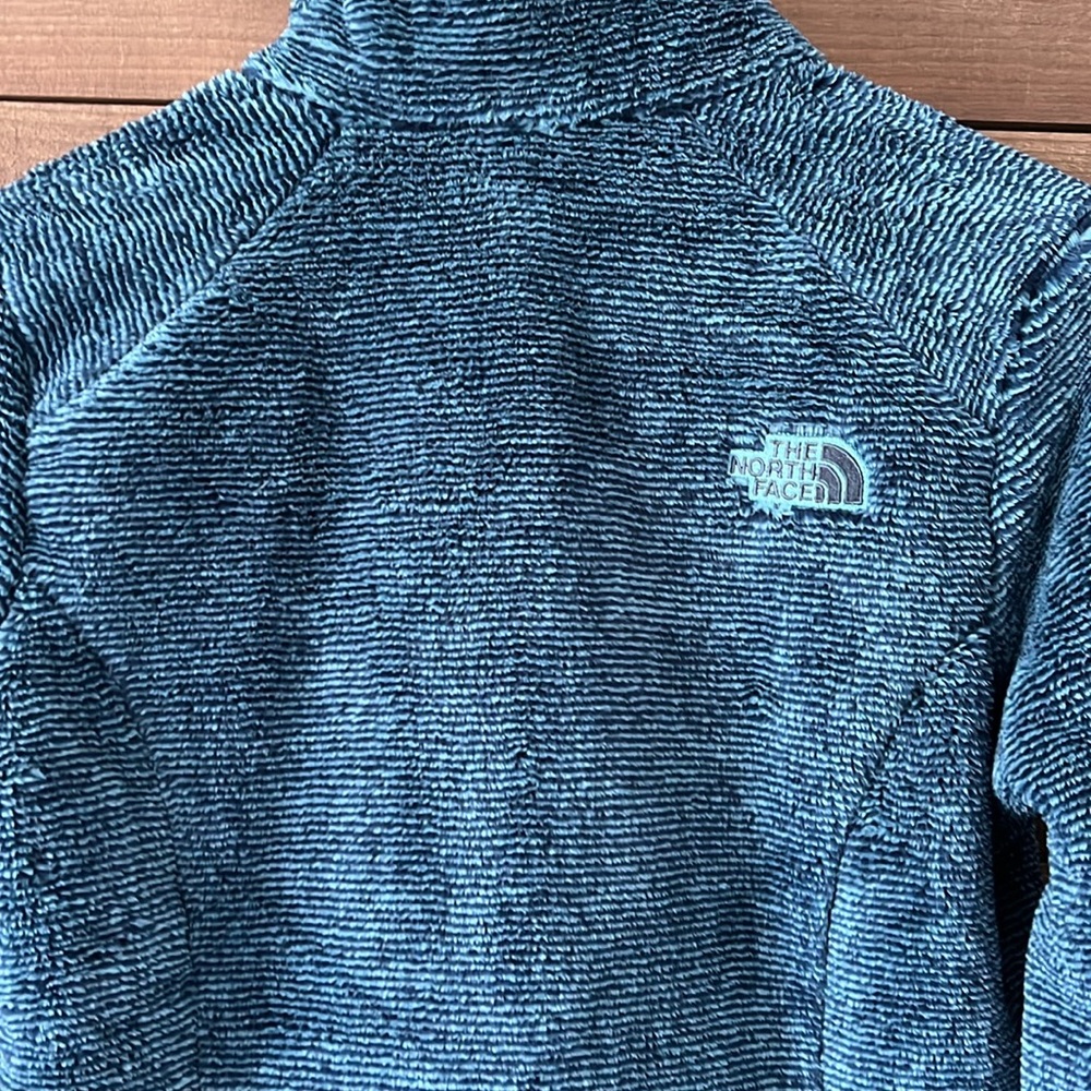 The North Face Women's Osito 2 Fleece Jacket Blue Black Stripe Zip-Up - Picture 6 of 10